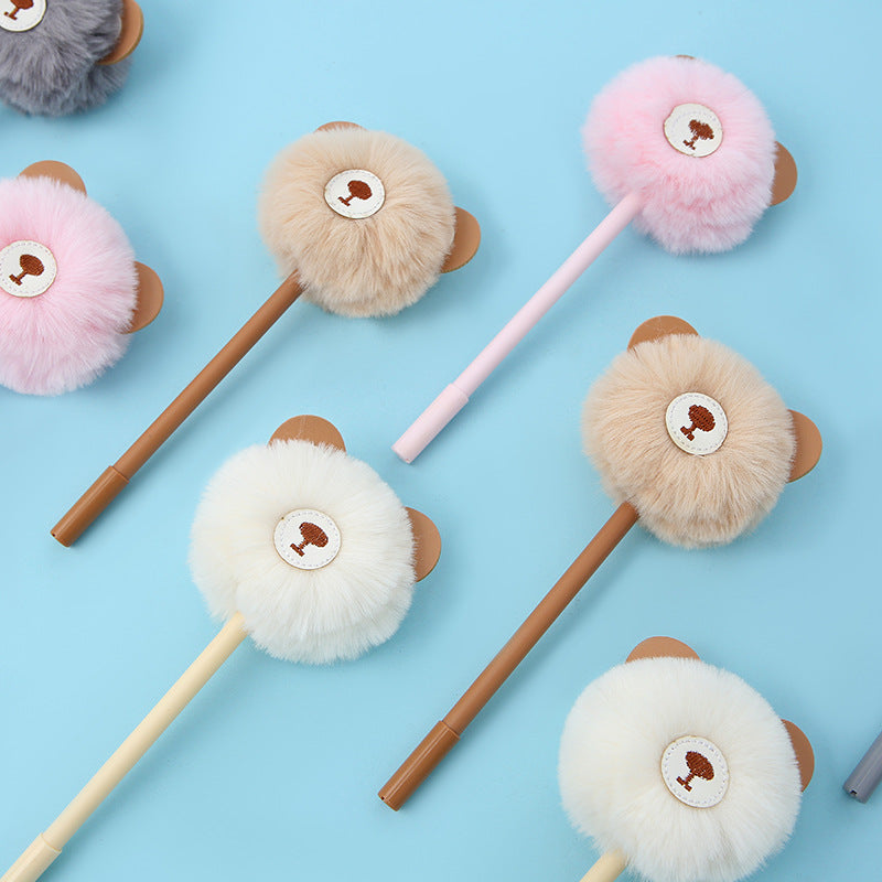 Teddy Bear Puffball Pen