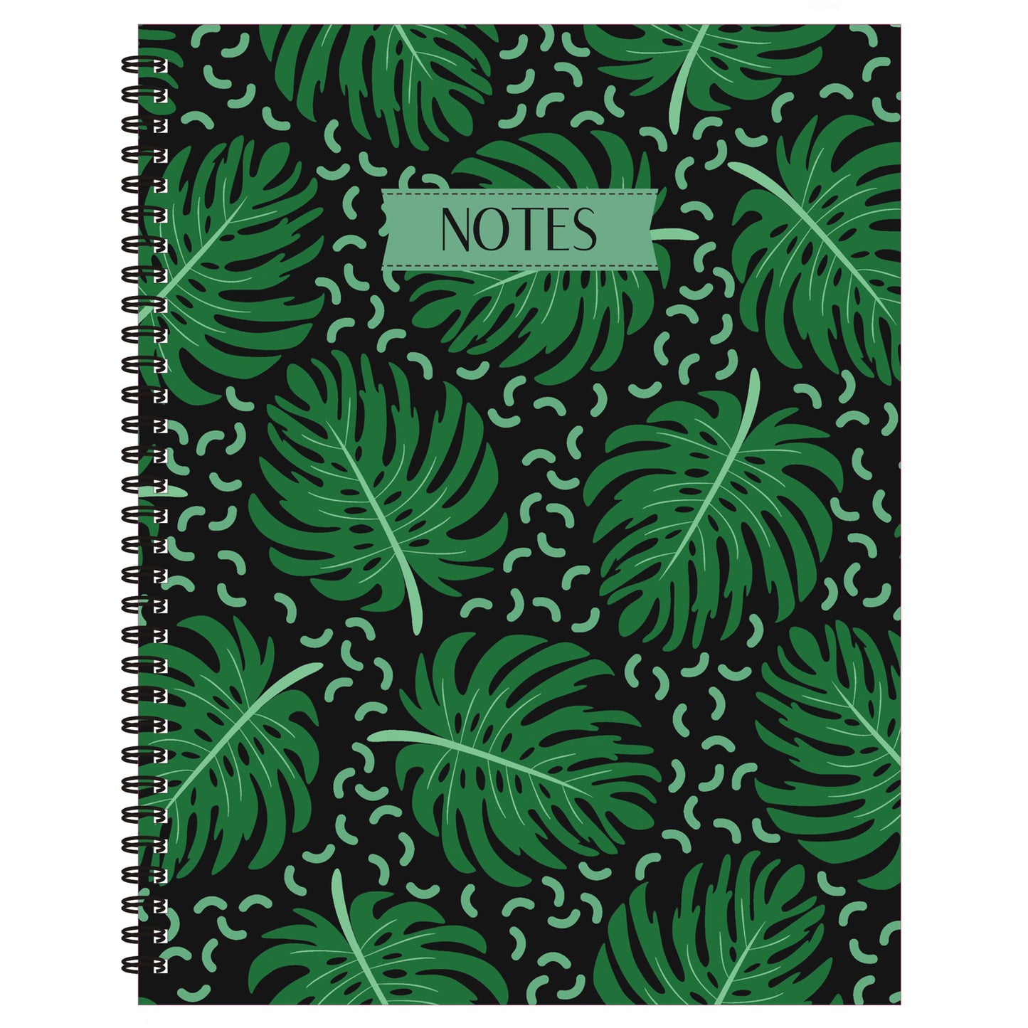 Leafy Leaves Spiral Lined Notebook, 8.5 x 11in