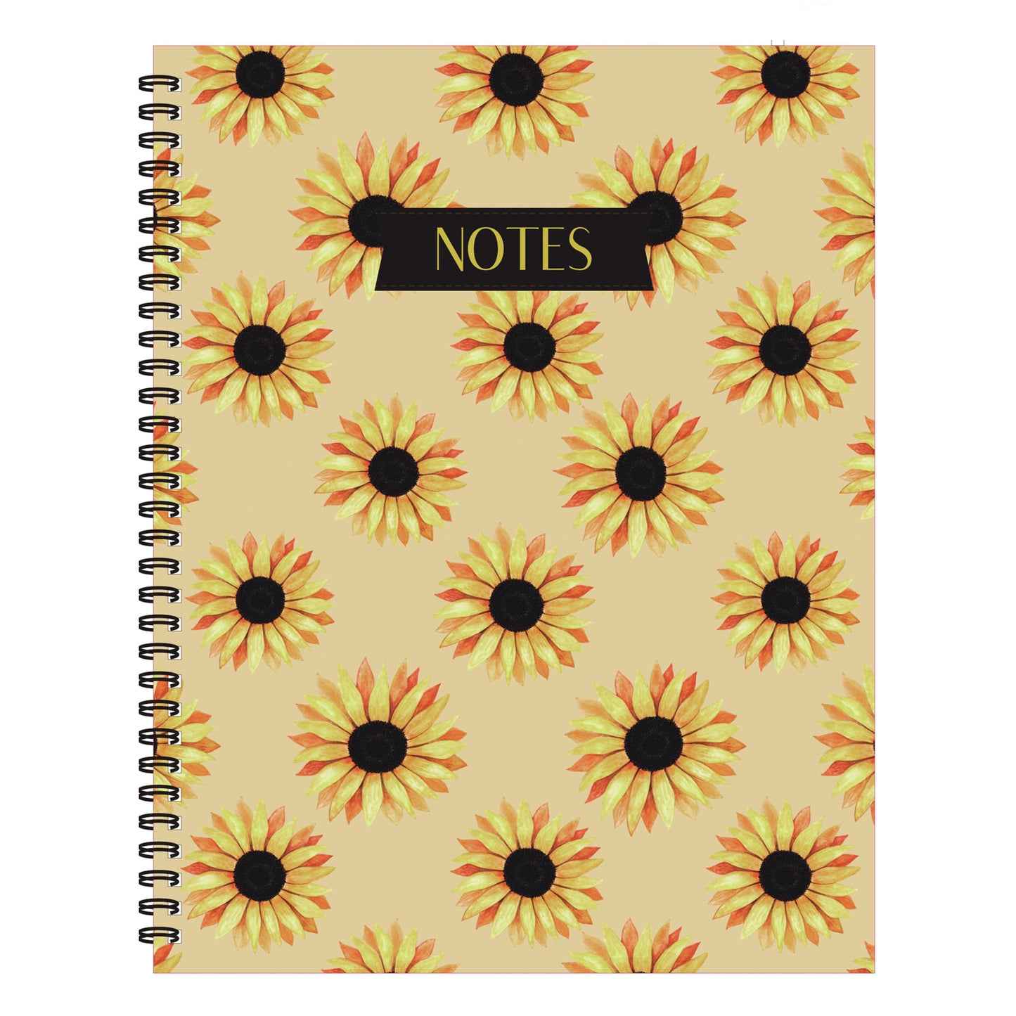 Sunflower Spiral Lined Notebook, 8.5 x 11in