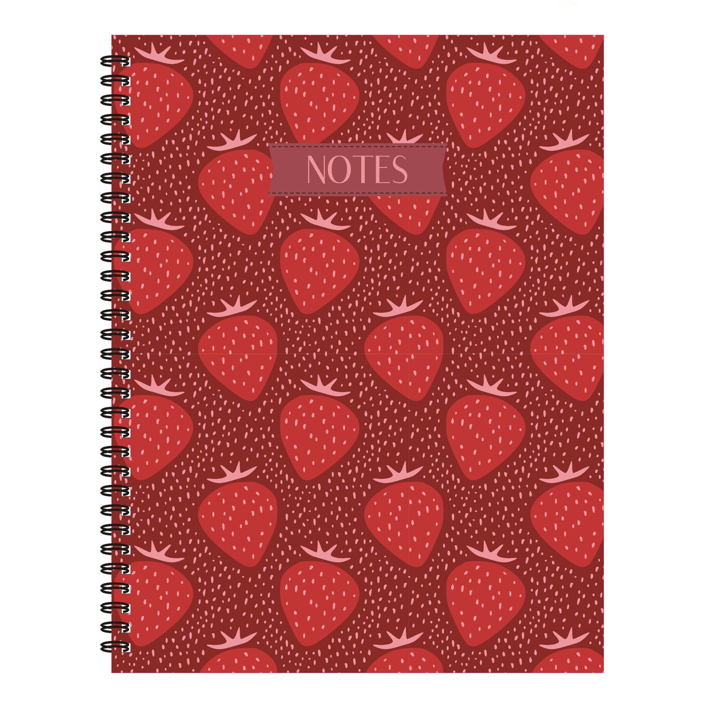 Juicy Strawberries Spiral Lined Notebook, 8.5 x 11in