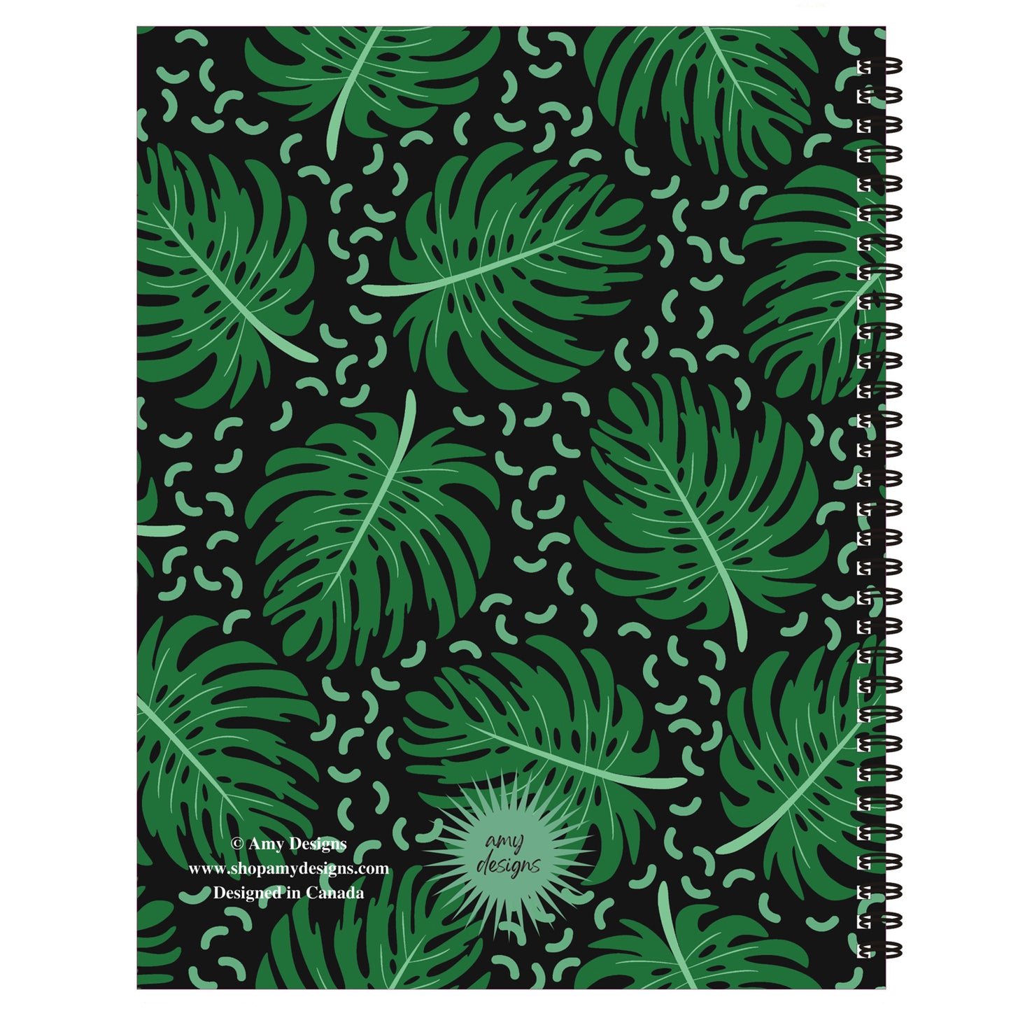 Leafy Leaves Spiral Lined Notebook, 8.5 x 11in