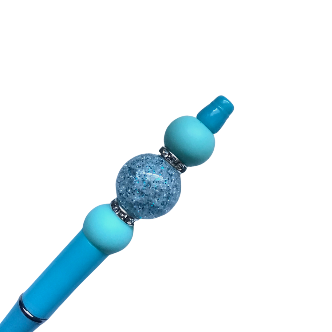 Eye-Catching Teal Beaded Pen
