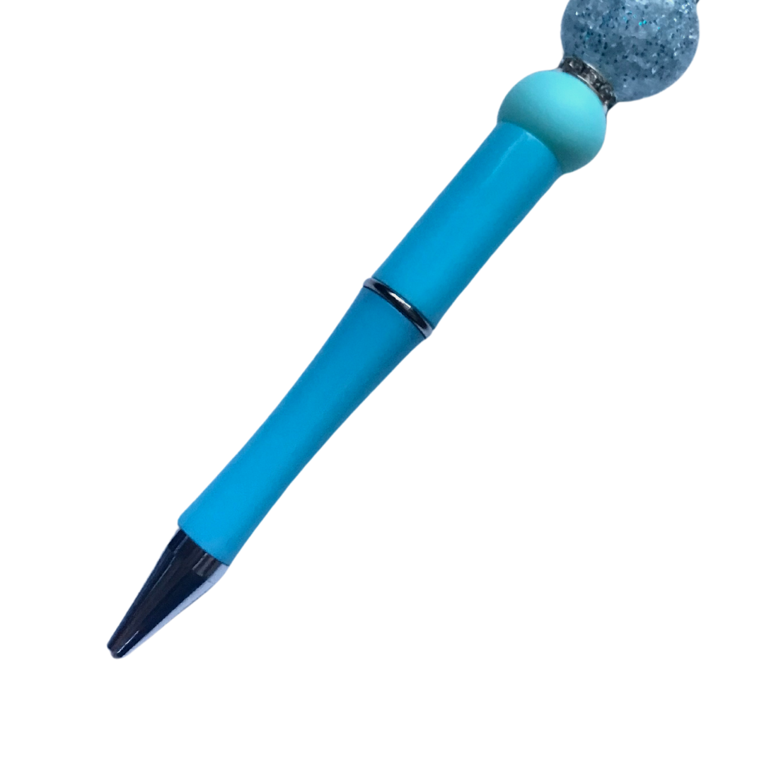 Eye-Catching Teal Beaded Pen