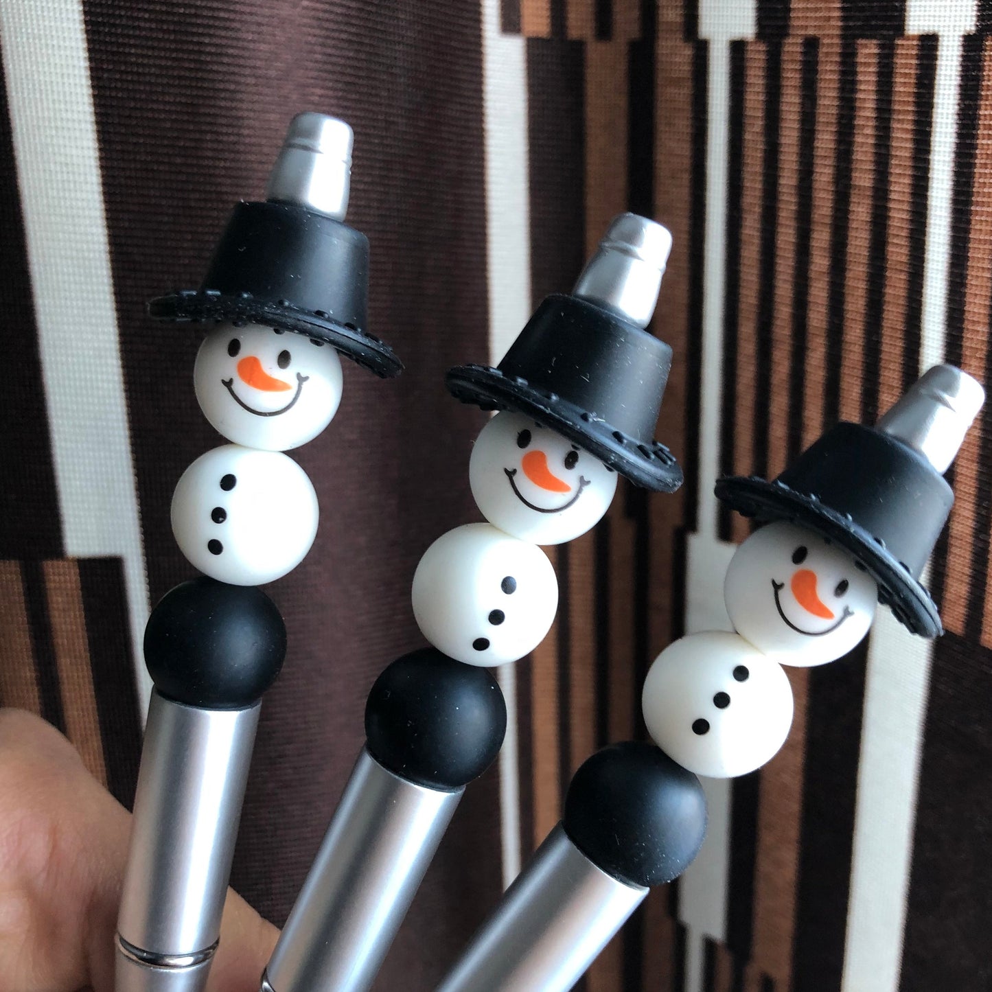 "The Snowman" Christmas Theme Beaded Pen