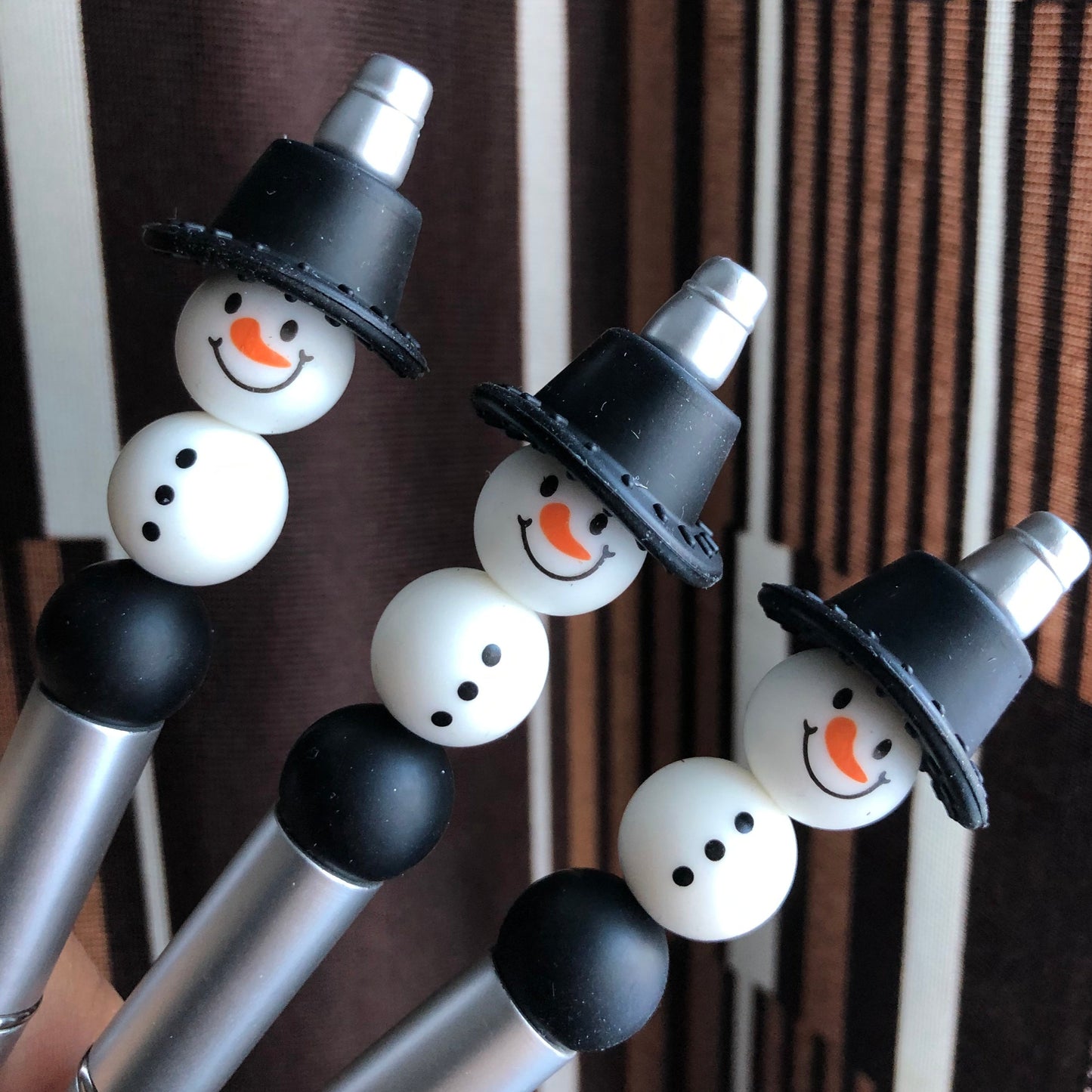 "The Snowman" Christmas Theme Beaded Pen