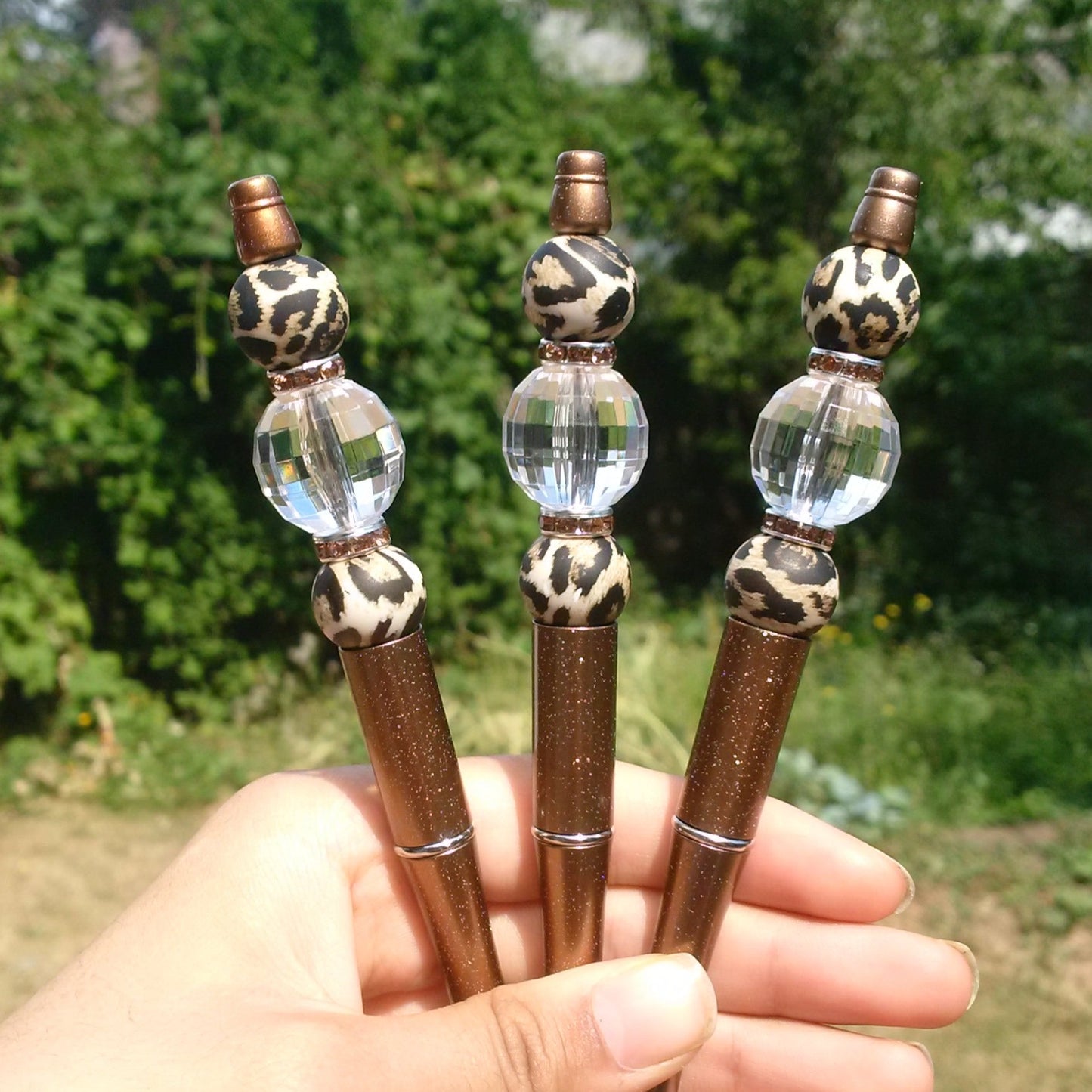 "Classical" Leopard Print Beaded Pen