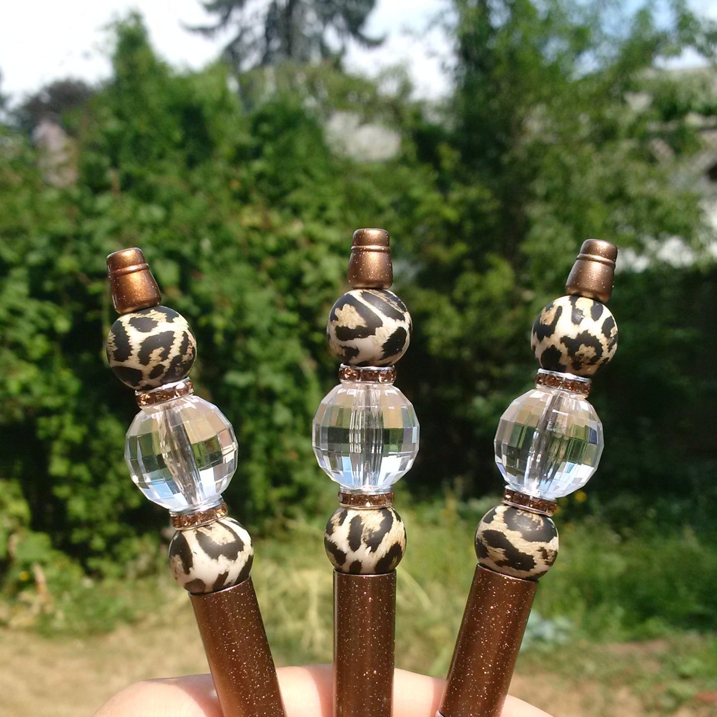 "Classical" Leopard Print Beaded Pen