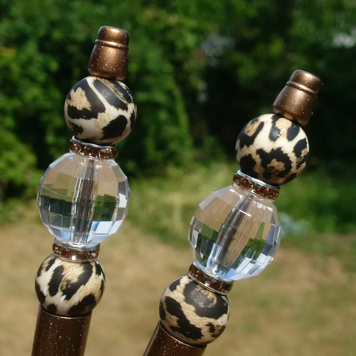 "Classical" Leopard Print Beaded Pen