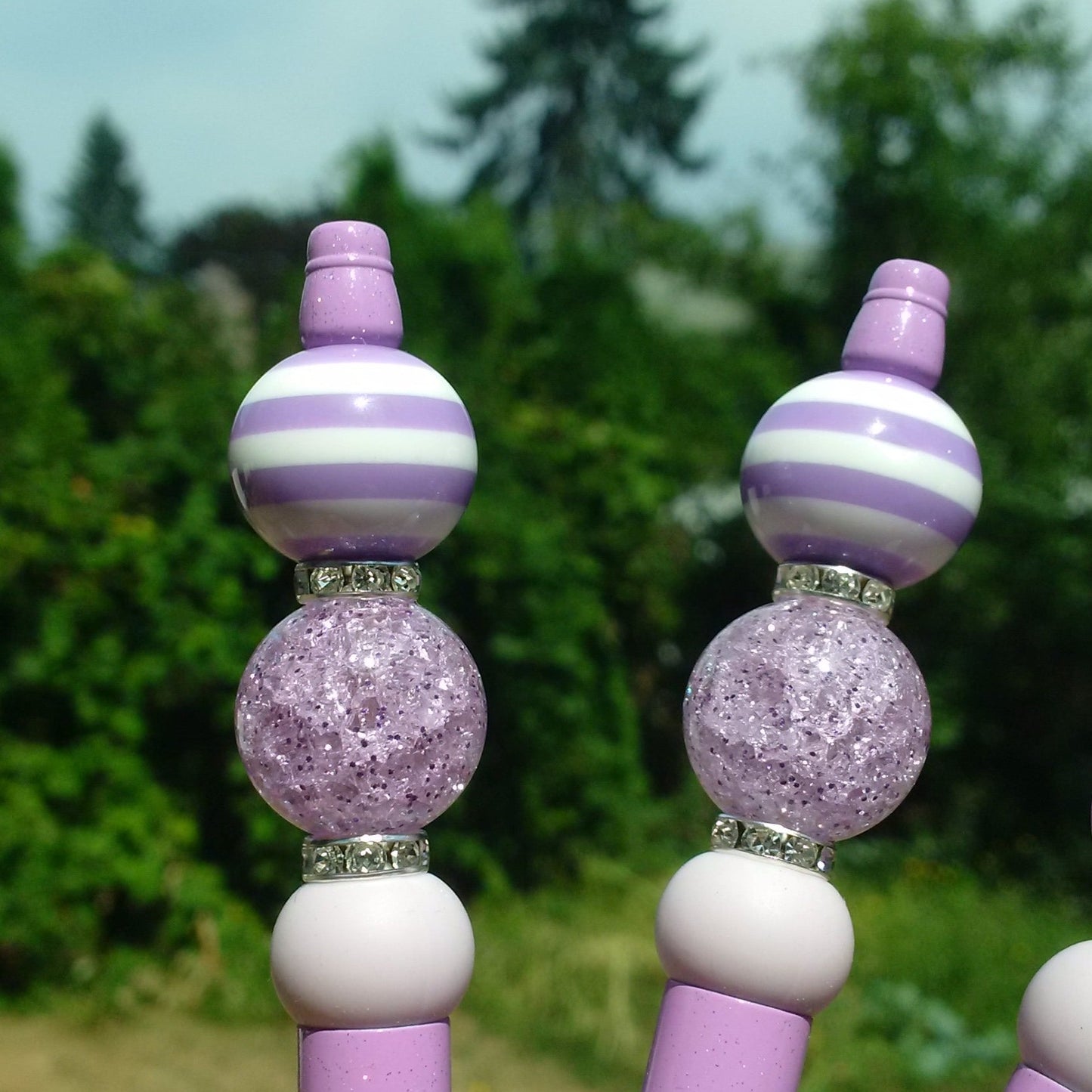 "Purple Power" Beaded Pen