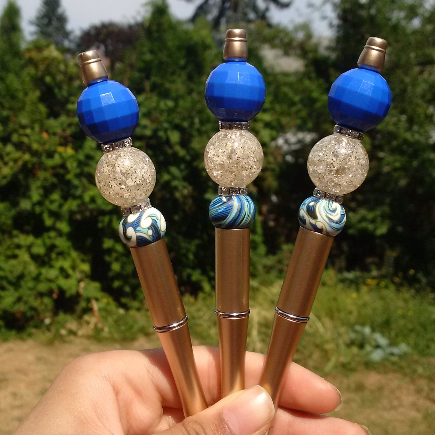 "Gold Digger" Beaded Pen