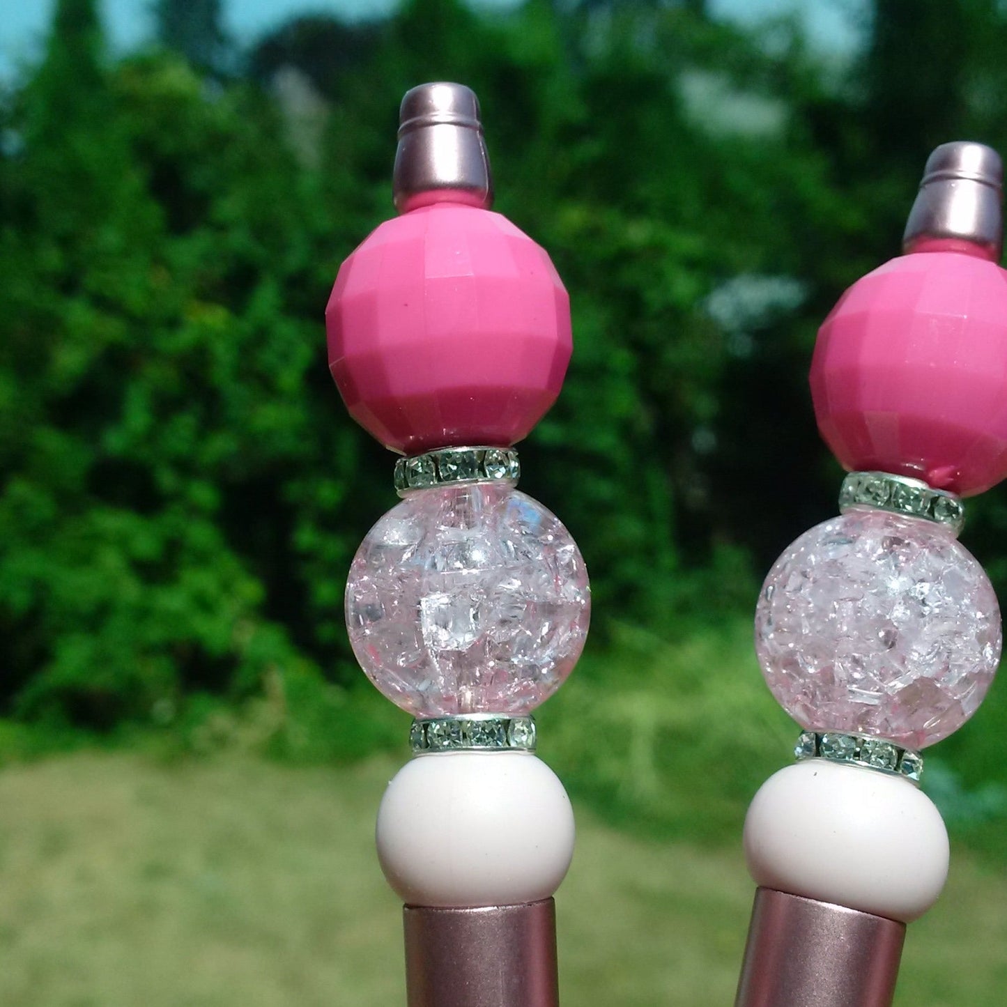 "Party Pink" Beaded Pen