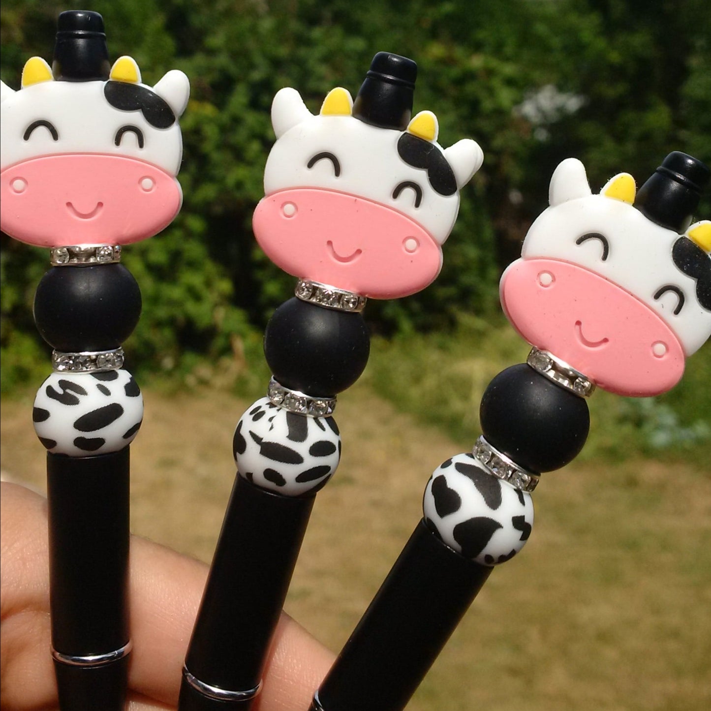 Cute Cow Beaded Pen