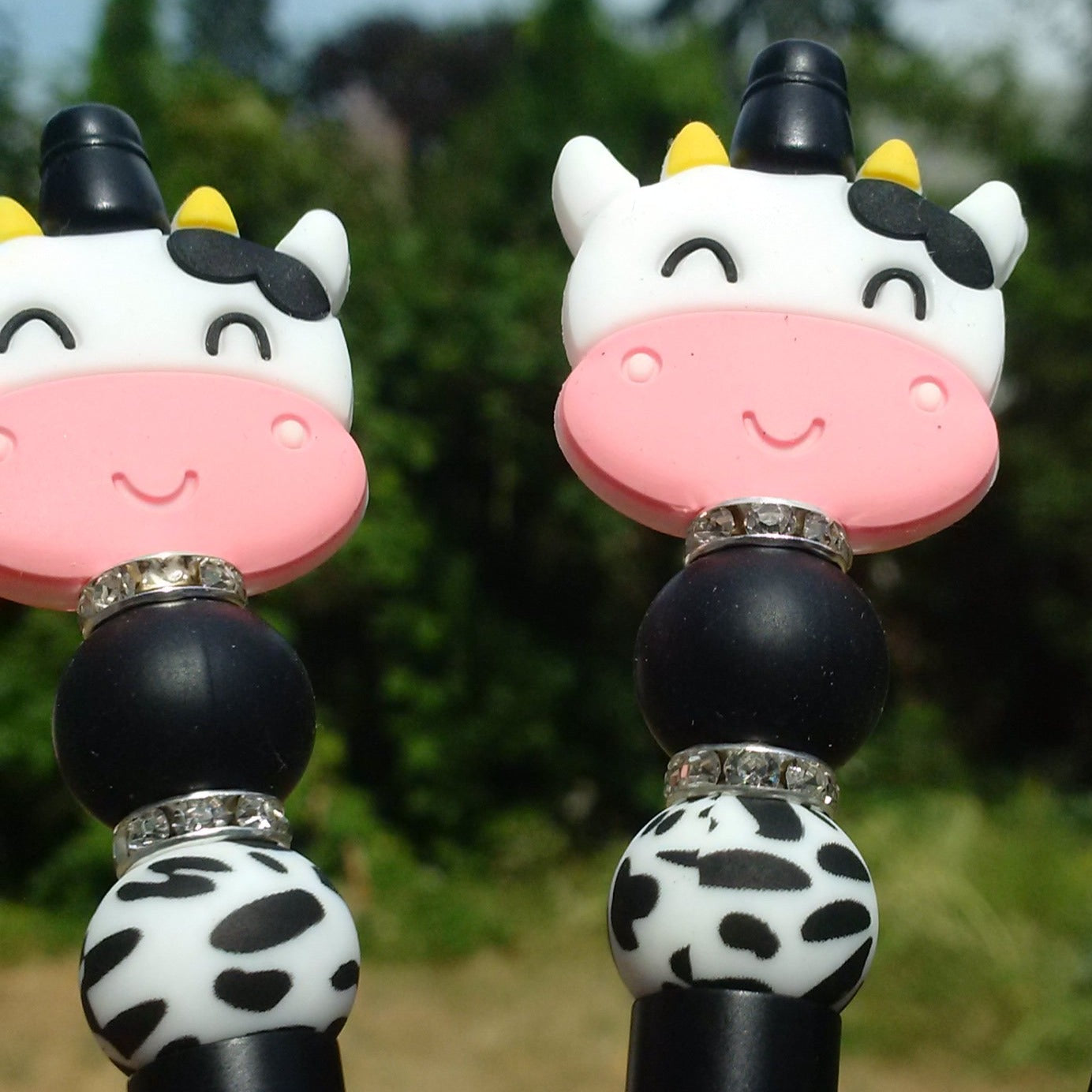 Cute Cow Beaded Pen