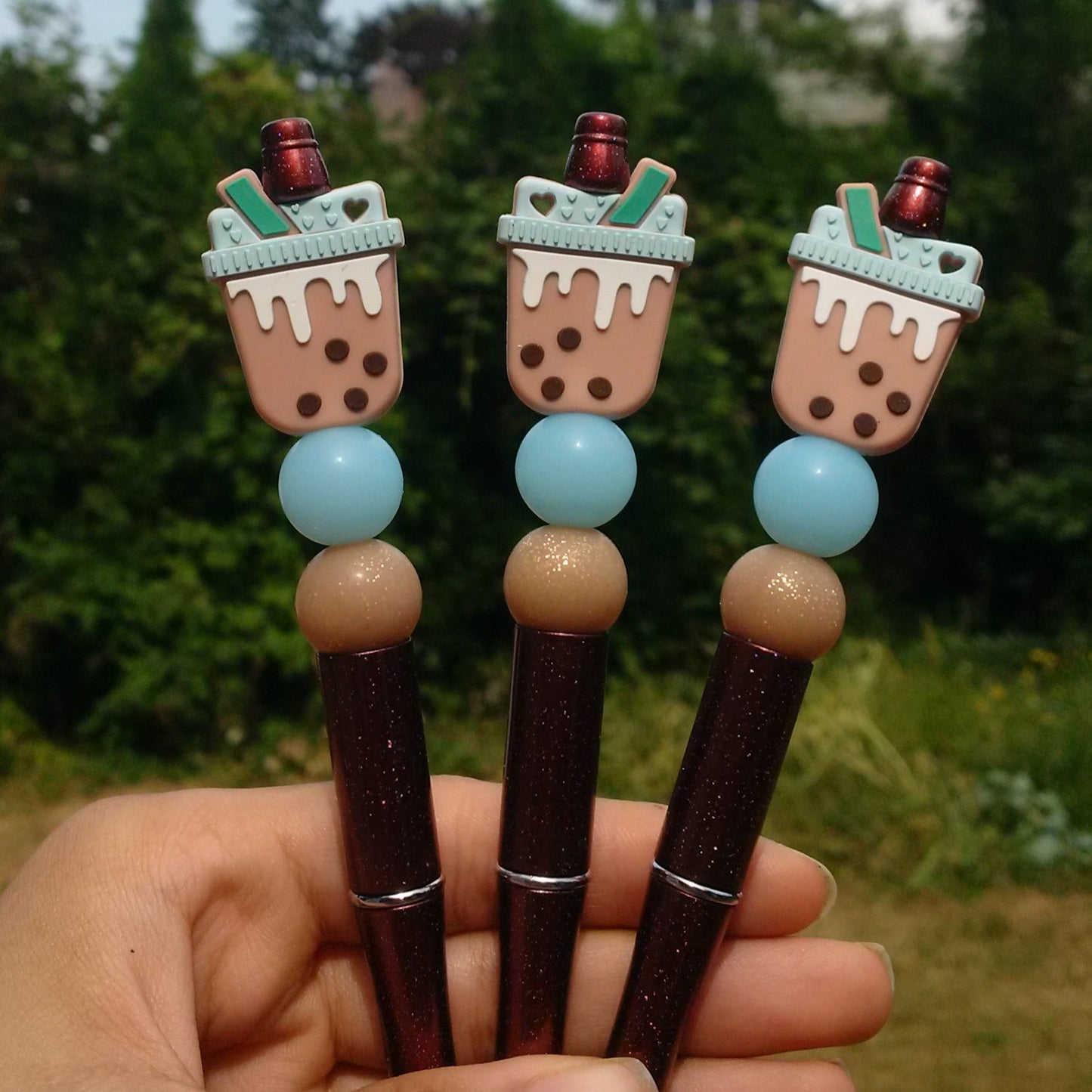 "Boba" Bubble Tea Beaded Pen