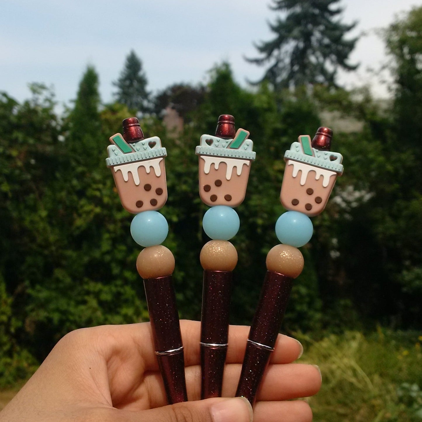 "Boba" Bubble Tea Beaded Pen
