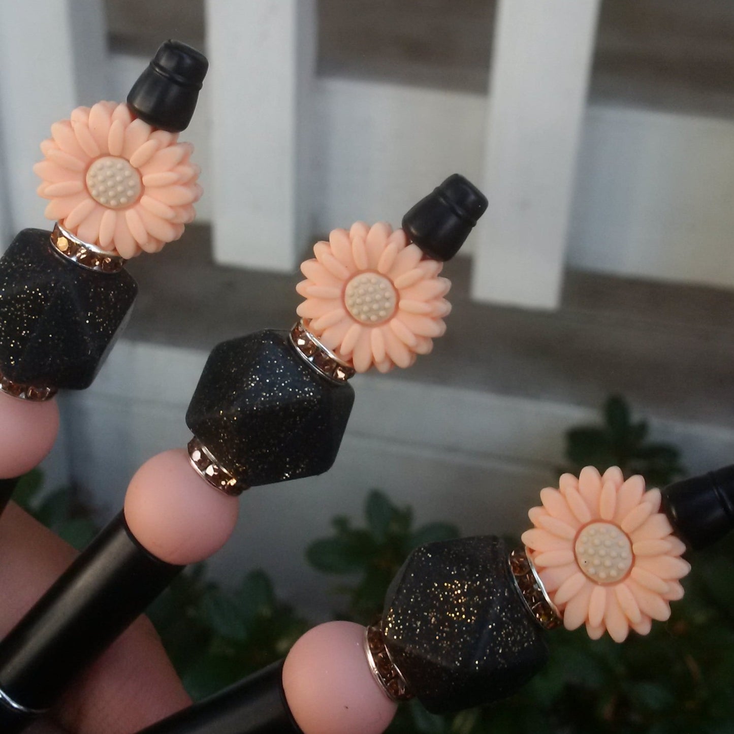 🖤Wednesday Addams🖤 "Burnt Peaches" Beaded Pen