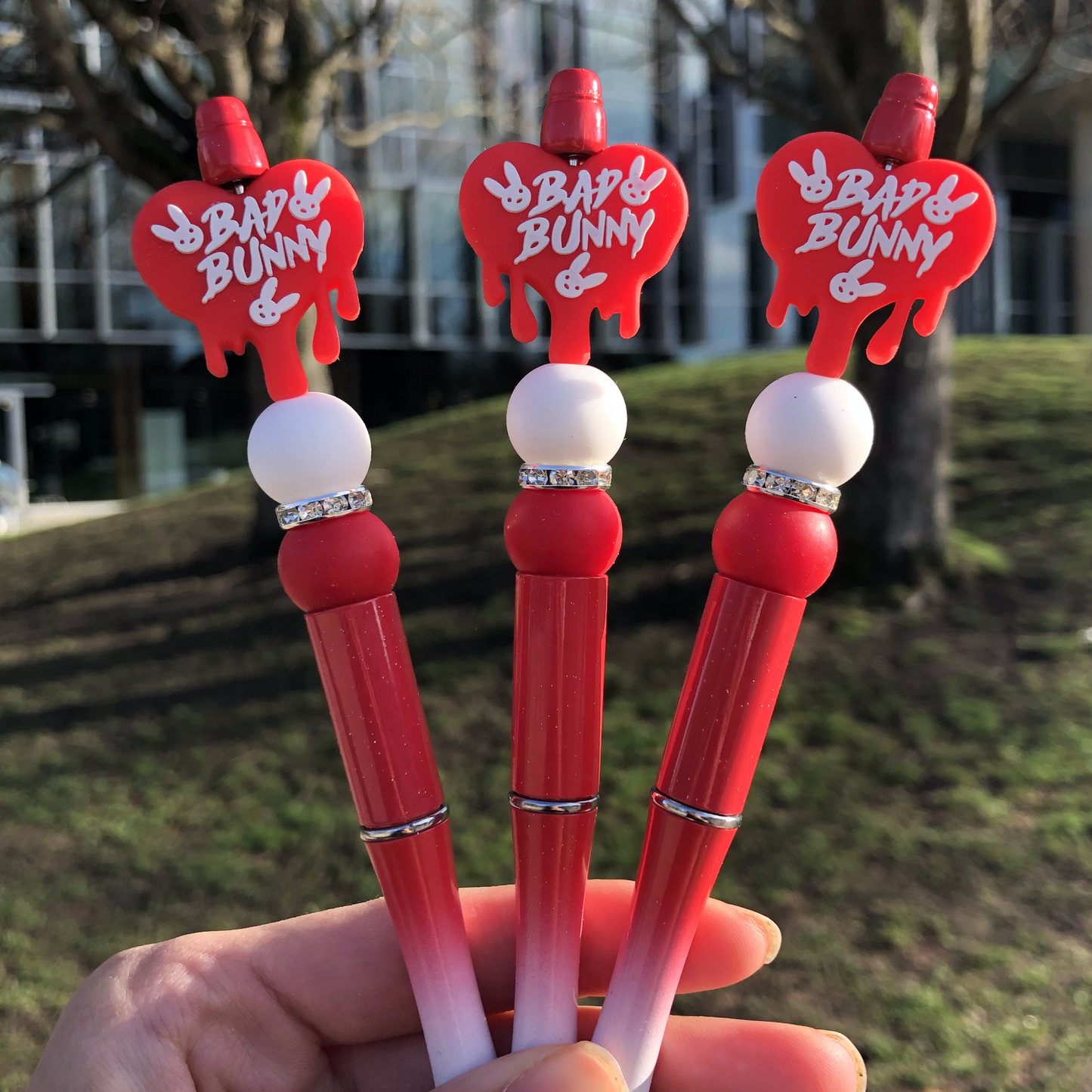 "Drippy" Bad Bunny Beaded Pen