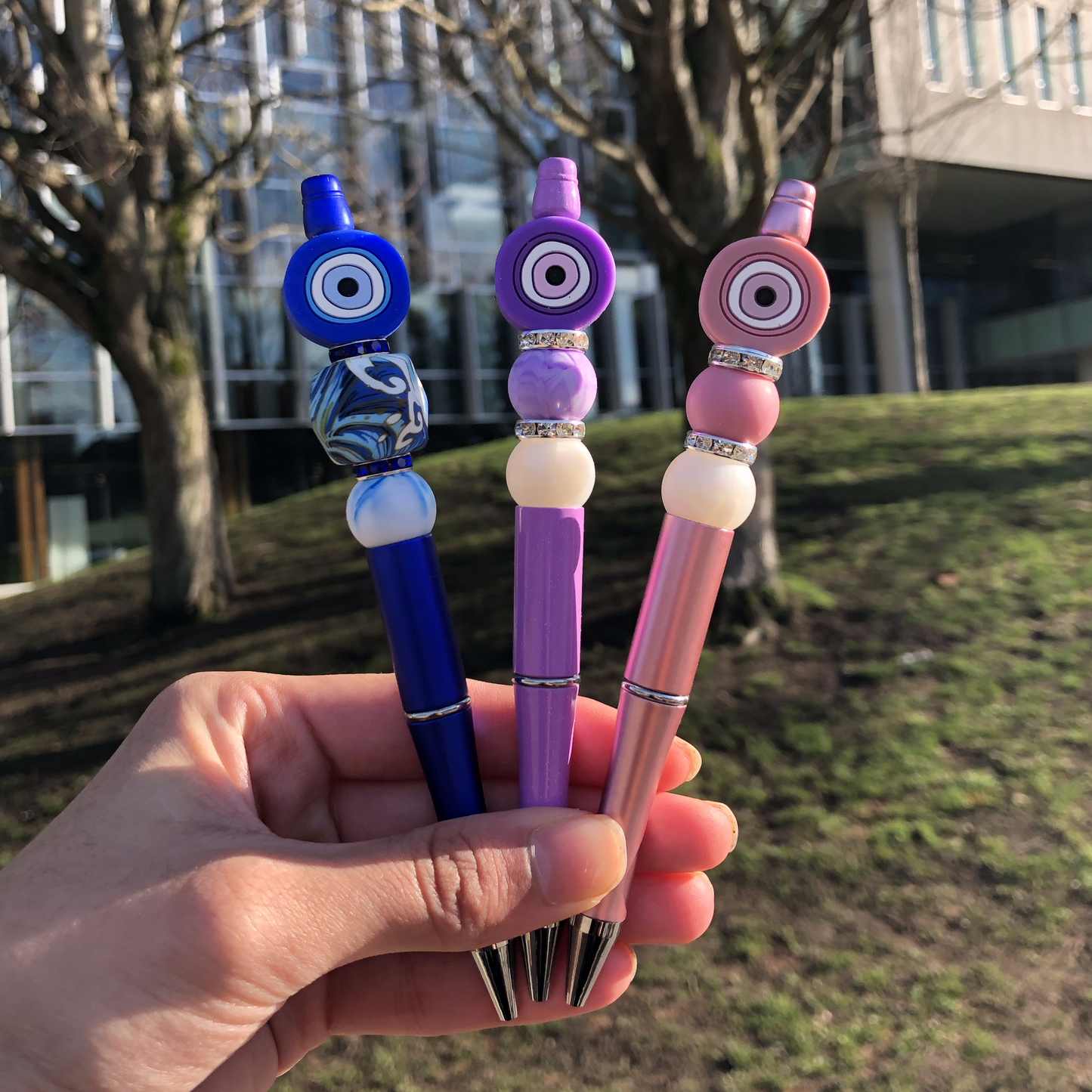 3pc Evil Eye Beaded Pen Set