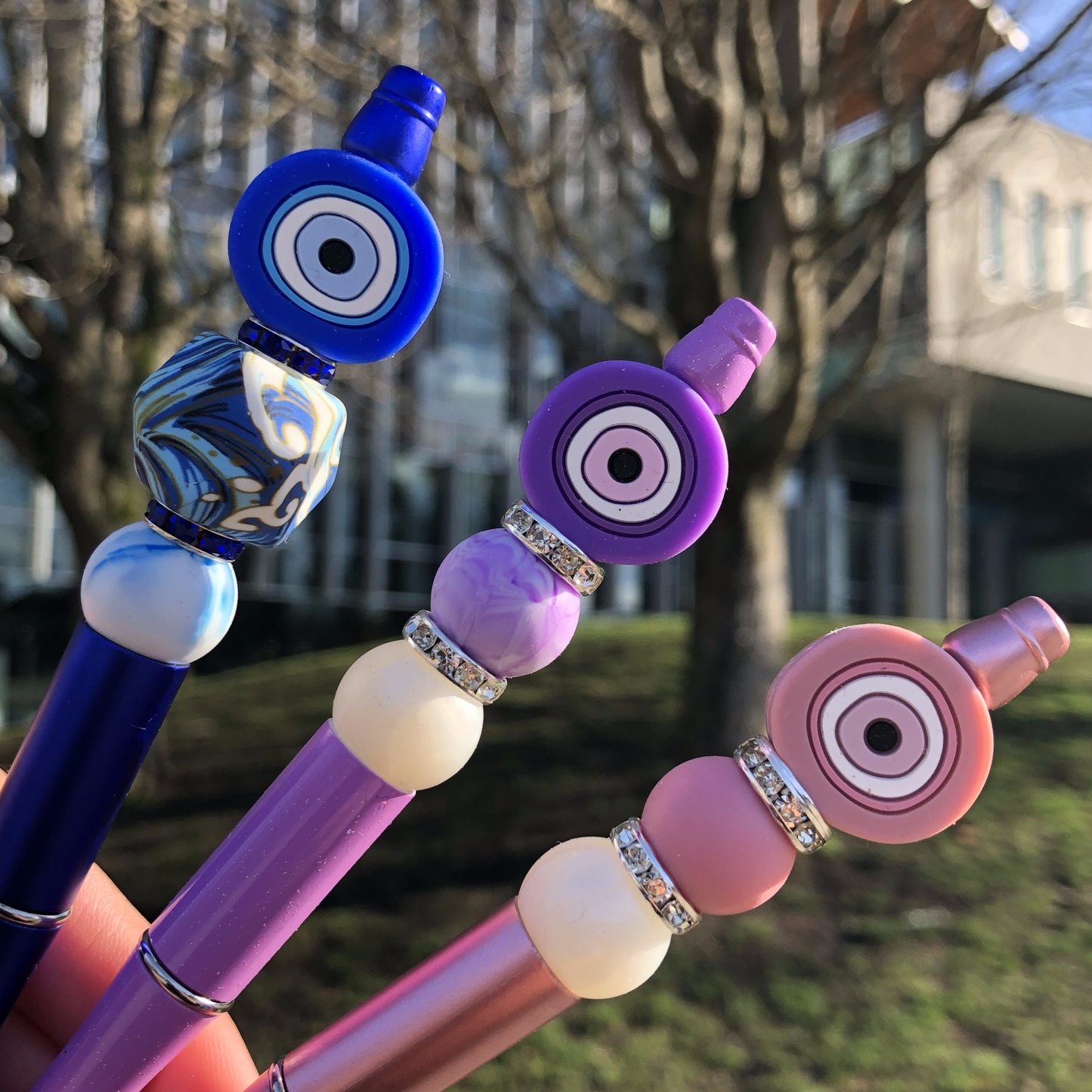 3pc Evil Eye Beaded Pen Set