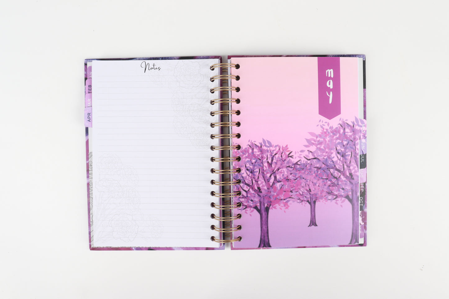 Purple Galaxy - 2023 Spiral Planner - A5 Size