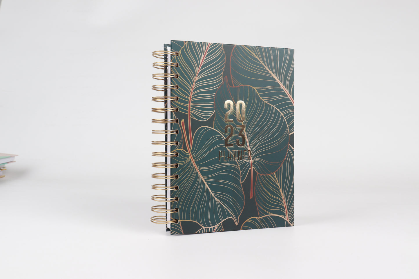 Leafy Dark Green - 2023 Spiral Planner - A5 Size