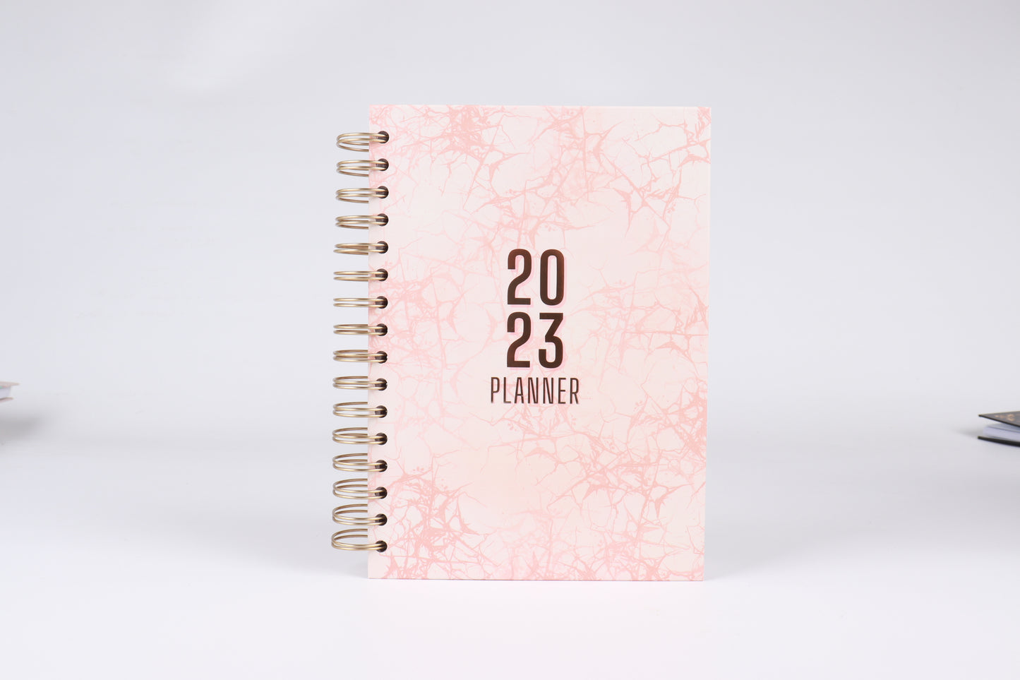 Creamy Pink Splatter - 2023 Spiral Planner - A5 Size