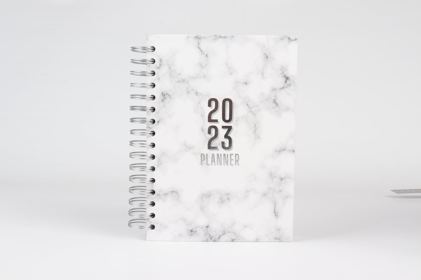 Silver Marble - 2023 Spiral Planner - A5 Size
