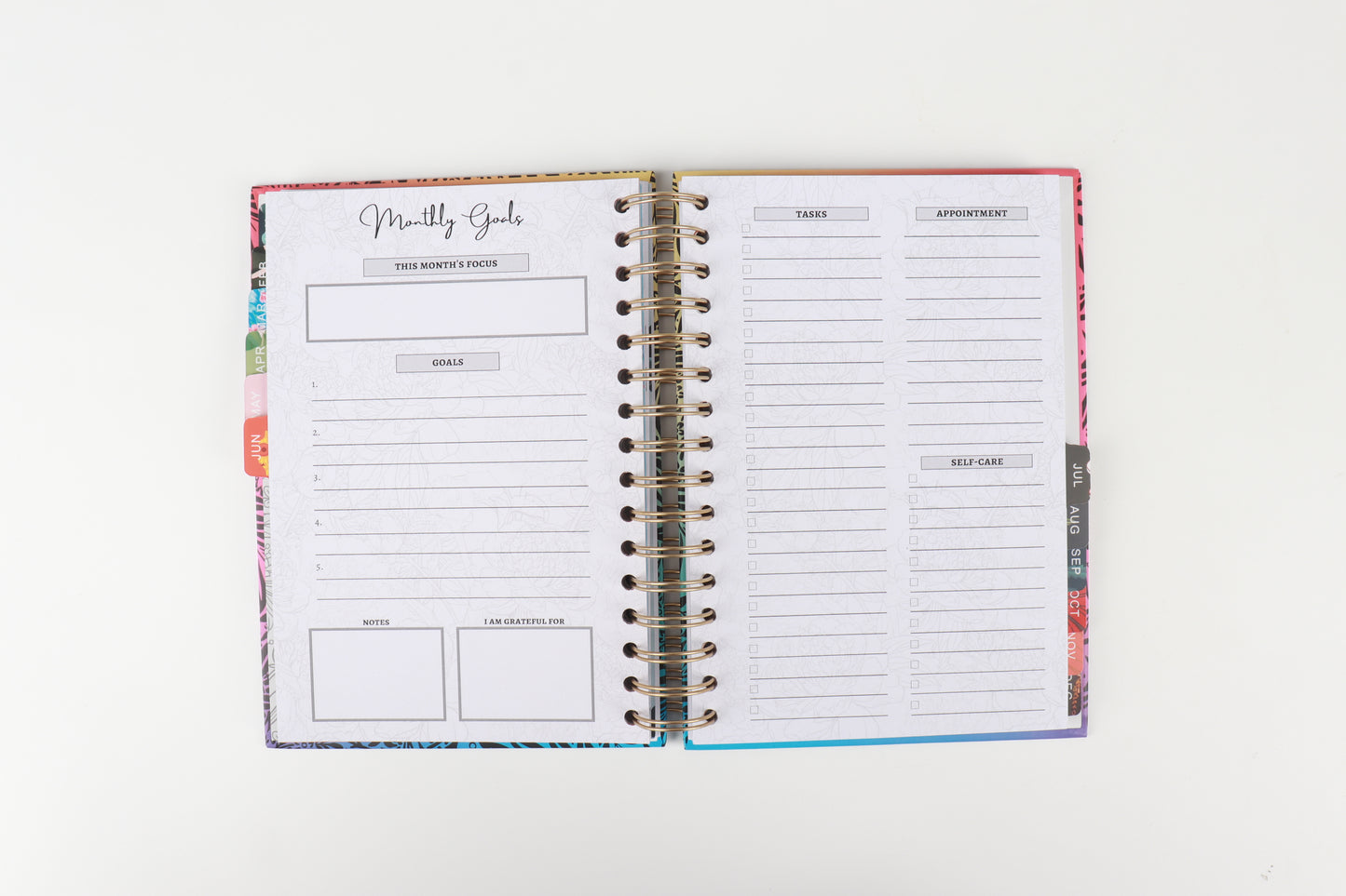Floral Bloom - 2023 Spiral Planner - A5 Size