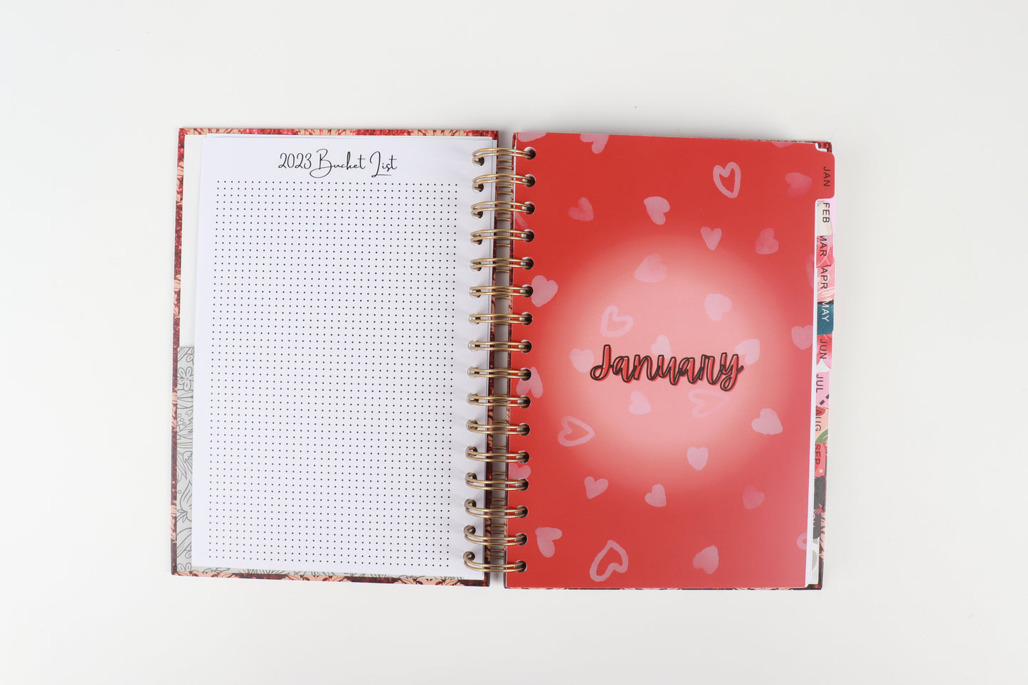 Royalty Red - 2023 Spiral Planner - A5 Size