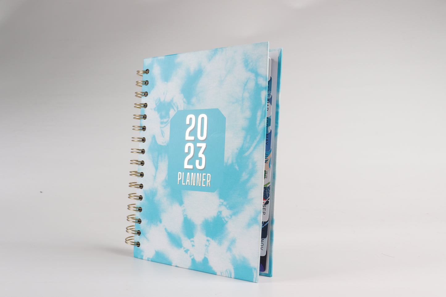 Blue Tye Dye - 2023 Spiral Planner - A5 Size