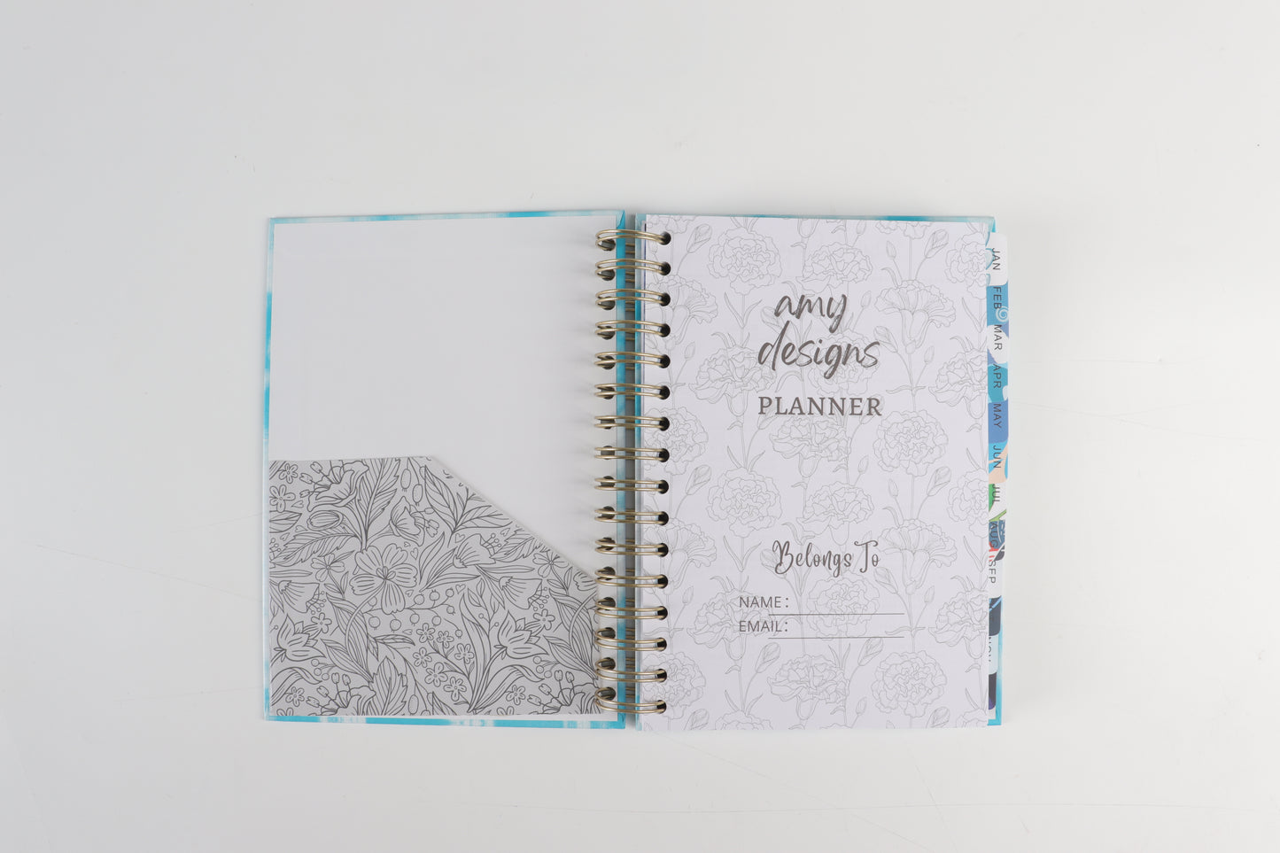 Blue Tye Dye - 2023 Spiral Planner - A5 Size