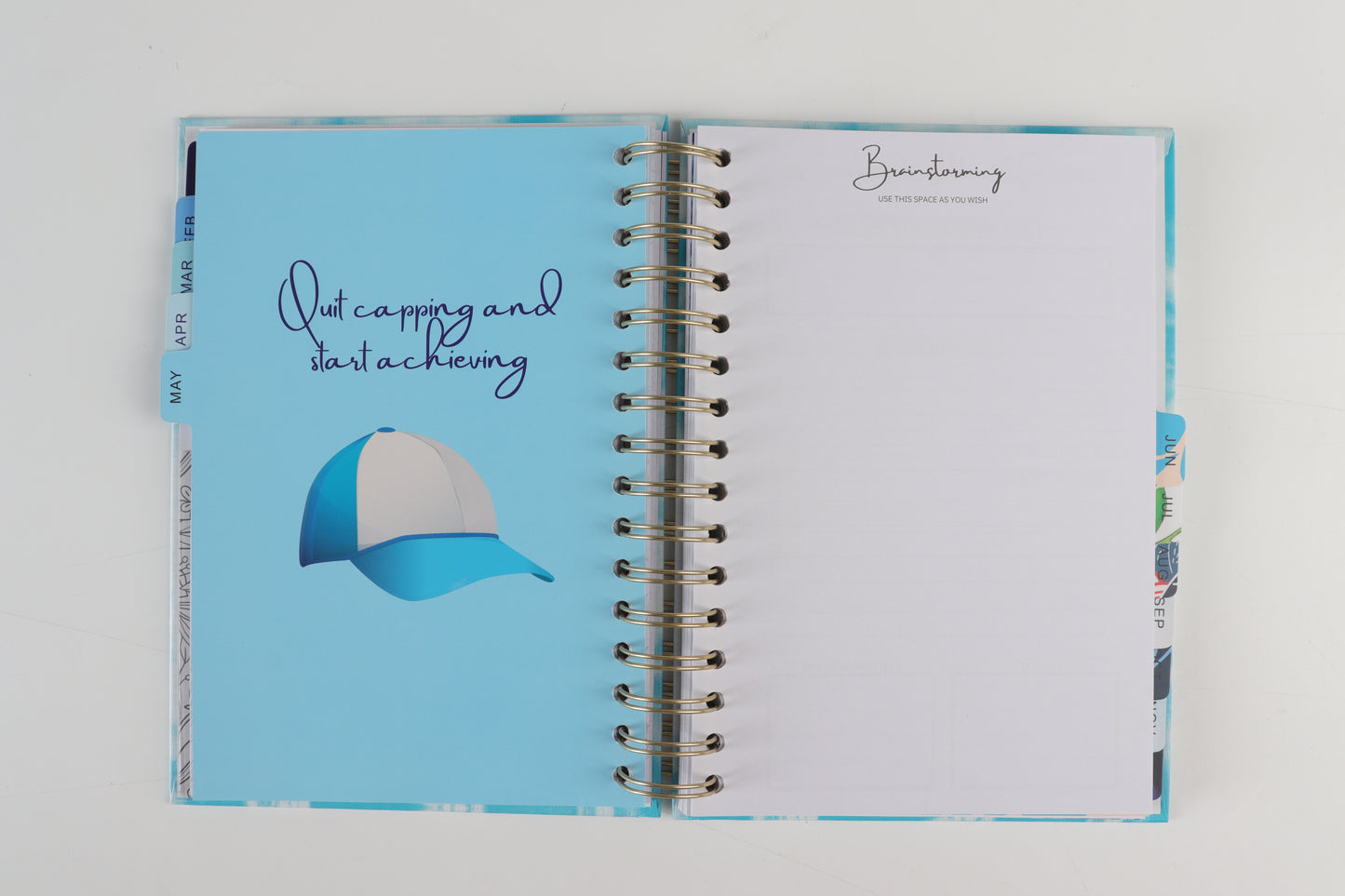 Blue Tye Dye - 2023 Spiral Planner - A5 Size