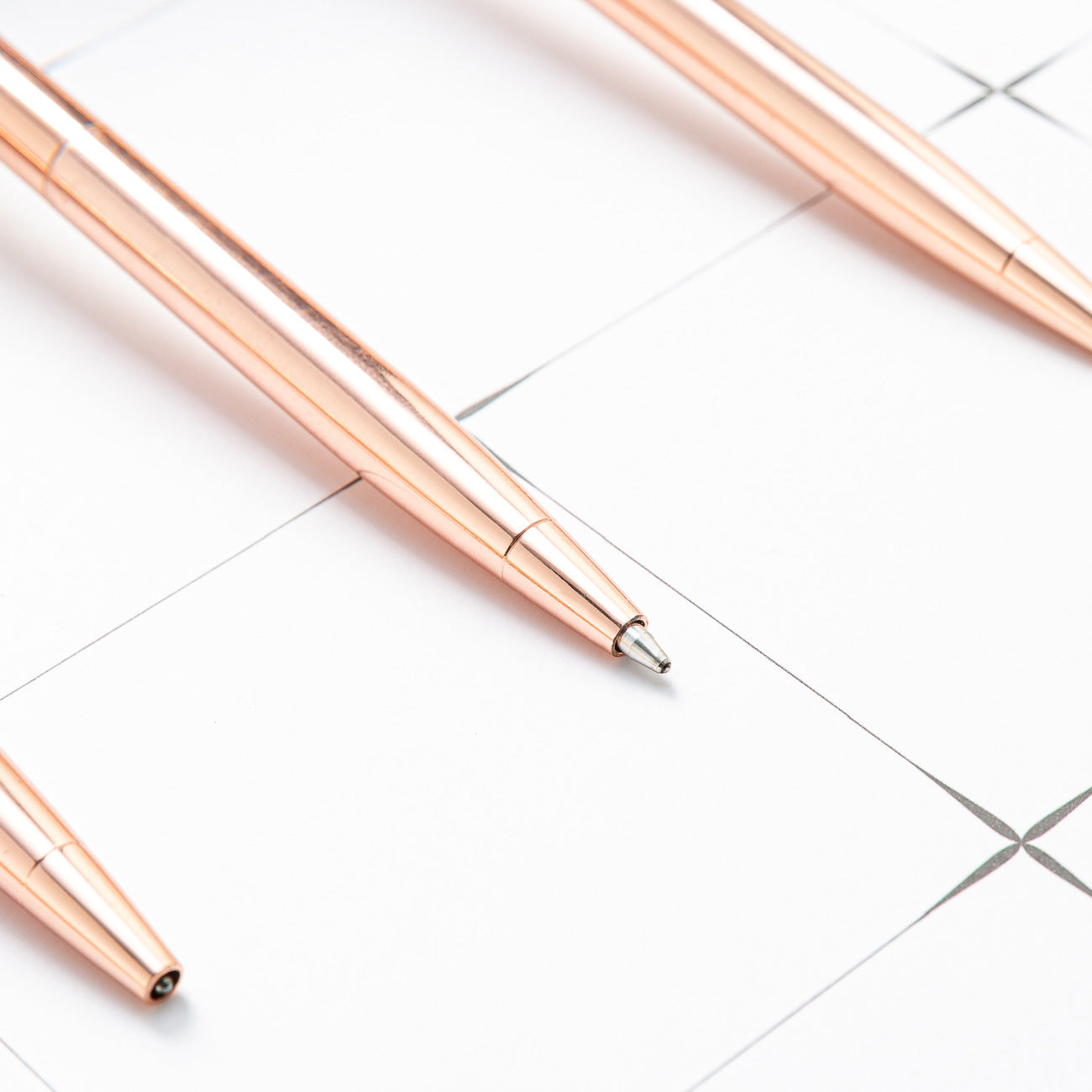 Rose Gold Ballpoint Puffball Pen