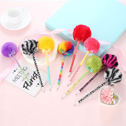 Assorted Color Puffball Pen