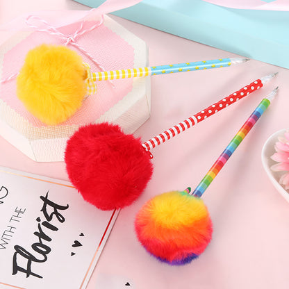 Assorted Color Puffball Pen