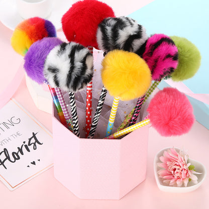 Assorted Color Puffball Pen