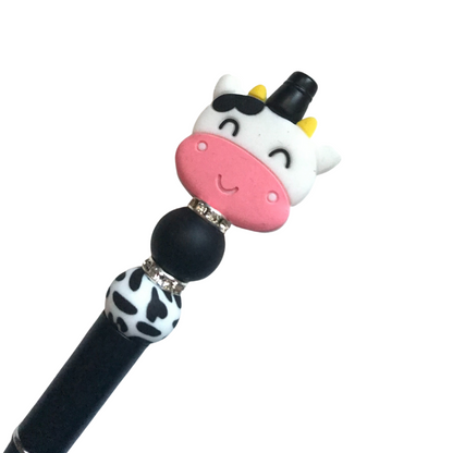 Cute Cow Beaded Pen