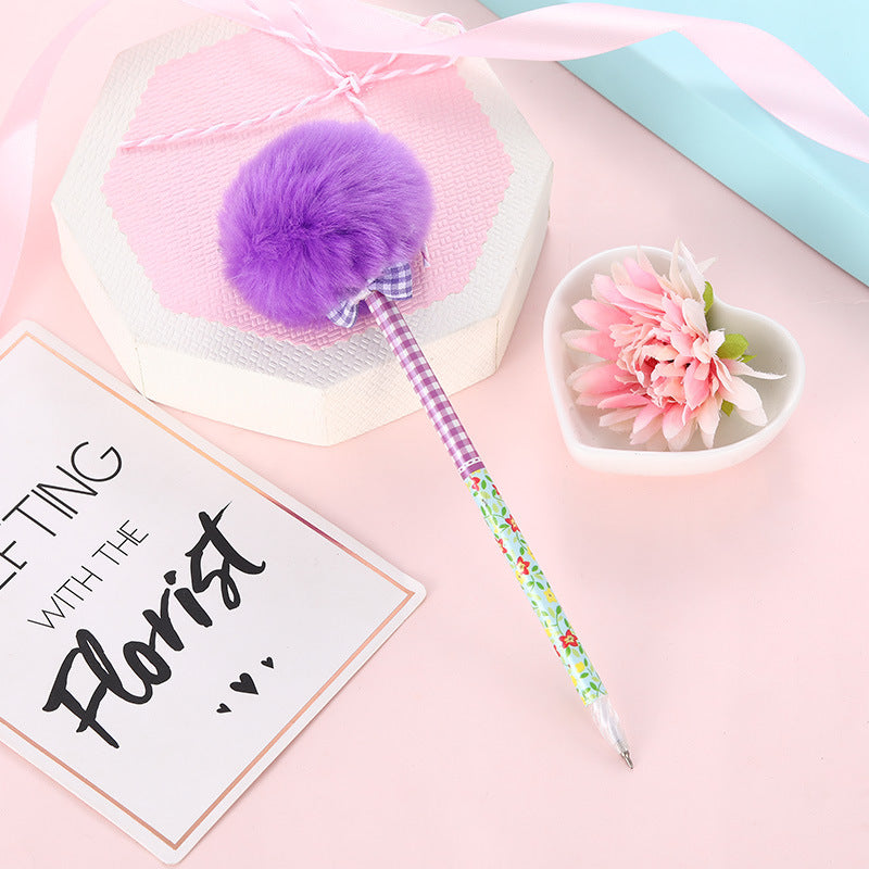 Assorted Color Puffball Pen
