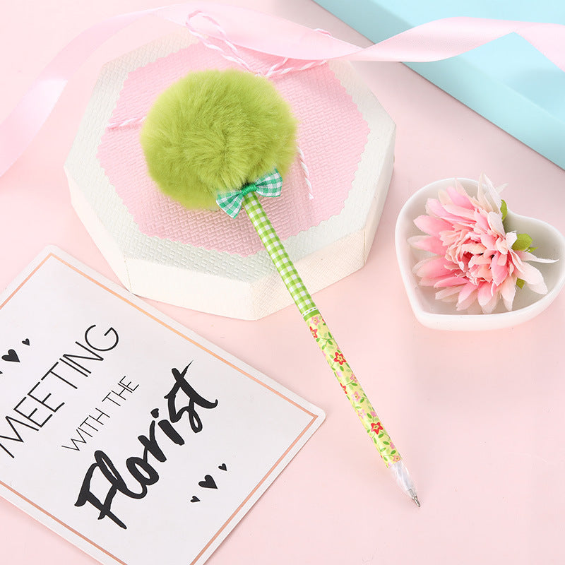 Assorted Color Puffball Pen