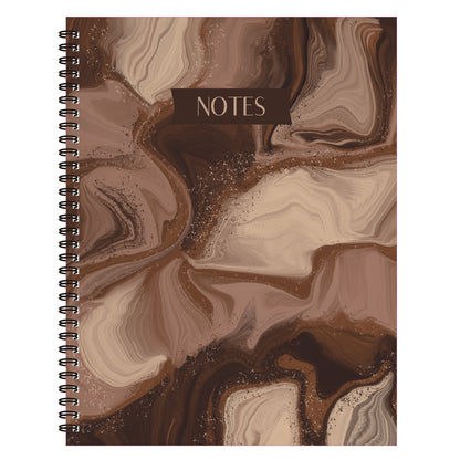 Coffee Marble Notebook (from "Sip of Coffee" Collection) Spiral Lined Notebook, 8.5 x 11in