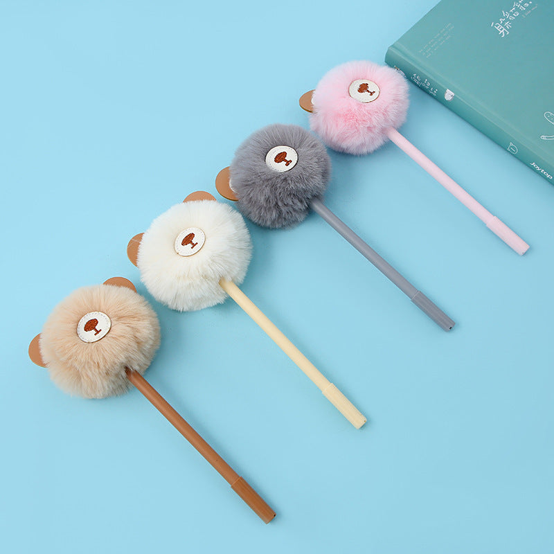 Teddy Bear Puffball Pen