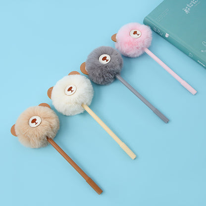 Teddy Bear Puffball Pen