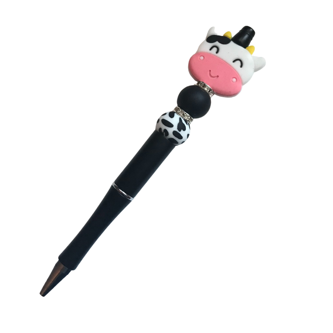 Cute Cow Beaded Pen