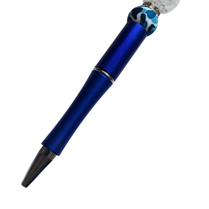 Crystal Blue Beaded Pen