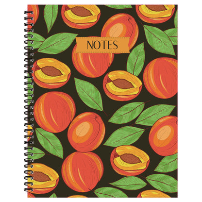 Apricots Spiral Lined Notebook, 8.5 x 11in