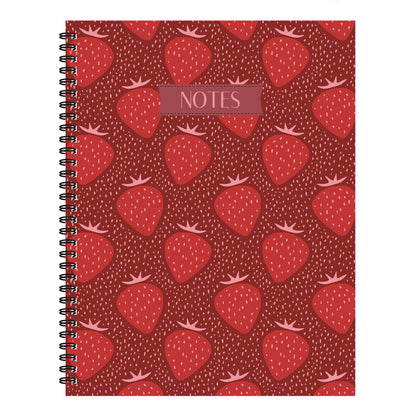 Juicy Strawberries Spiral Lined Notebook, 8.5 x 11in