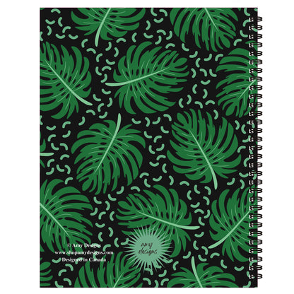 Leafy Leaves Spiral Lined Notebook, 8.5 x 11in