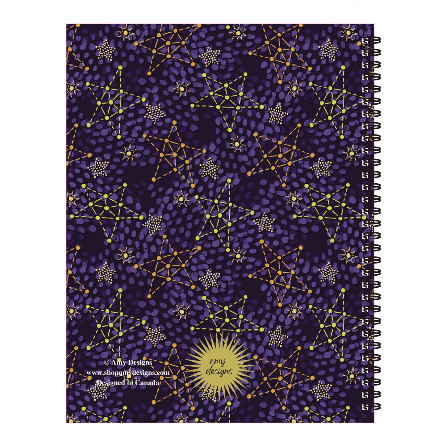 Star Constellations Spiral Lined Notebook, 8.5 x 11in