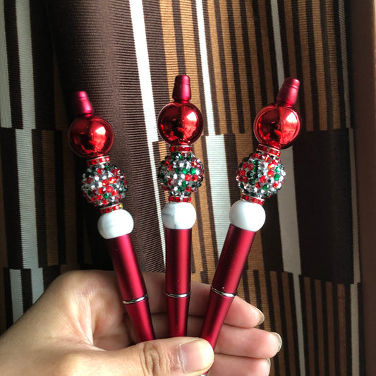 "Christmas Nights" Sparkly Christmas Theme Beaded Pen