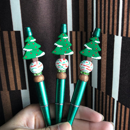 "Christmas Tree" Christmas Themed Beaded Pen